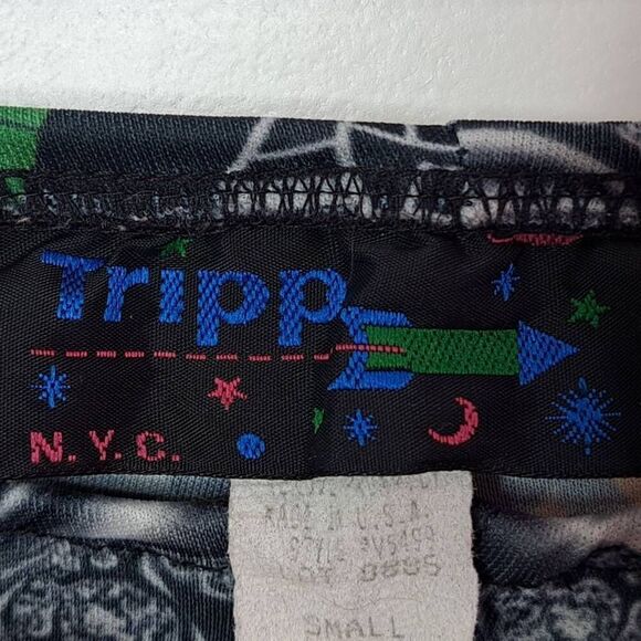 TRIPP NYC Vintage 80s 90s Pinball Space Print Pants size Small RARE - Picture 4 of 8